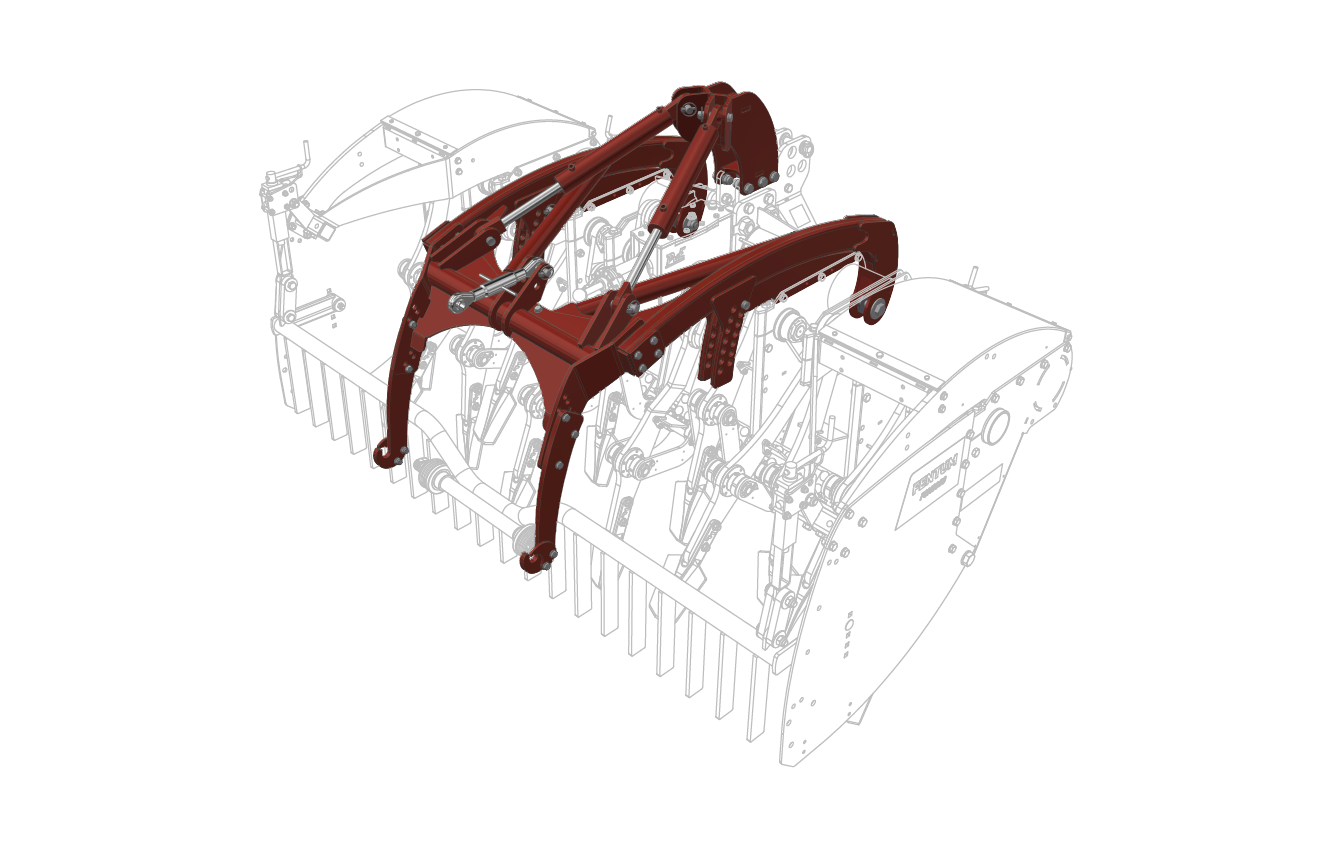 Hydraulische bovenover 3-punts hefinrichting